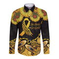 Be Bold Go Gold Aboriginal Ribbon Childhood Personalised Long Sleeve Button Shirt