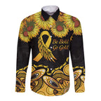 Be Bold Go Gold Aboriginal Ribbon Childhood Personalised Long Sleeve Button Shirt