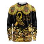 Be Bold Go Gold Aboriginal Ribbon Childhood Personalised Long Sleeve Shirt