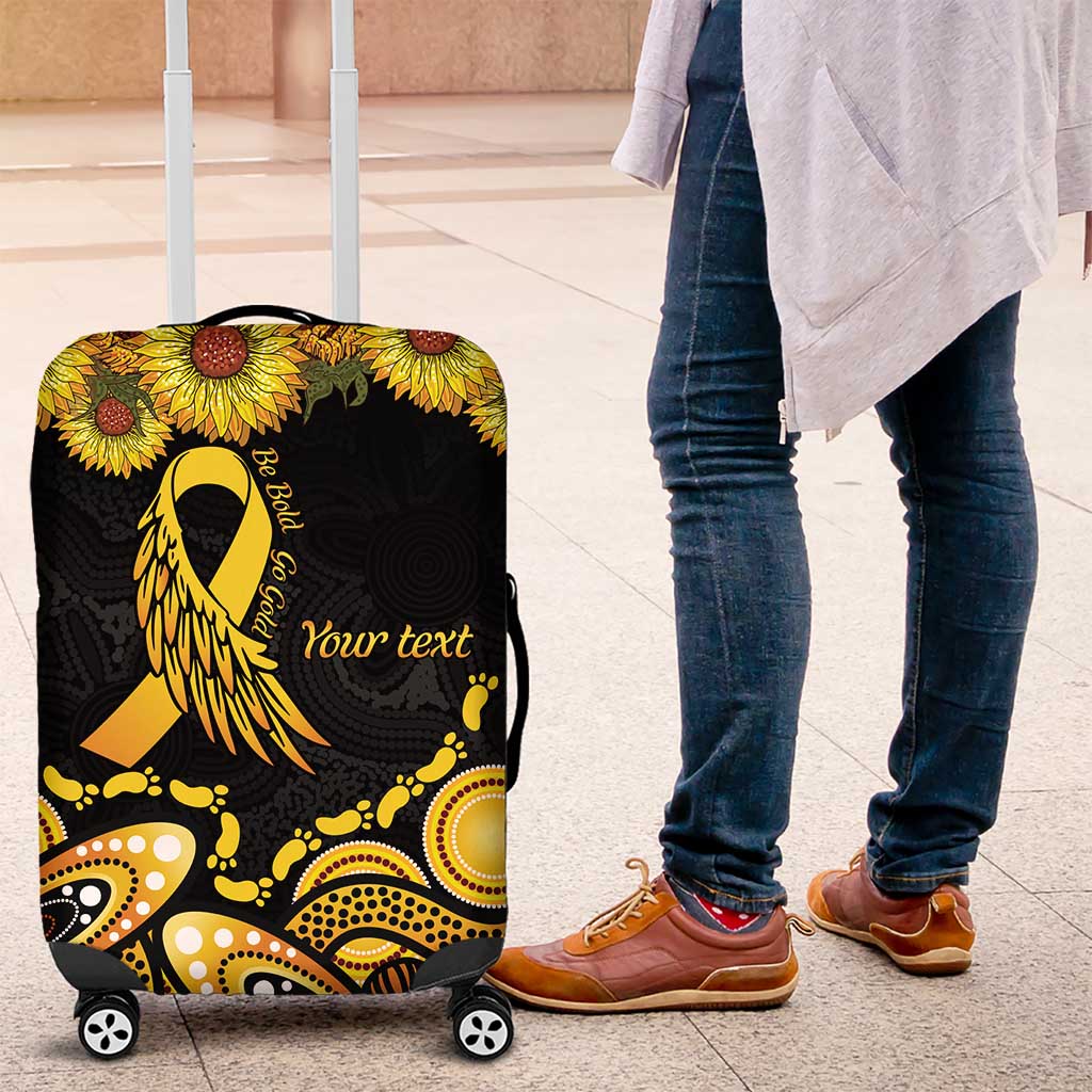 Be Bold Go Gold Aboriginal Ribbon Childhood Personalised Luggage Cover