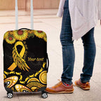 Be Bold Go Gold Aboriginal Ribbon Childhood Personalised Luggage Cover