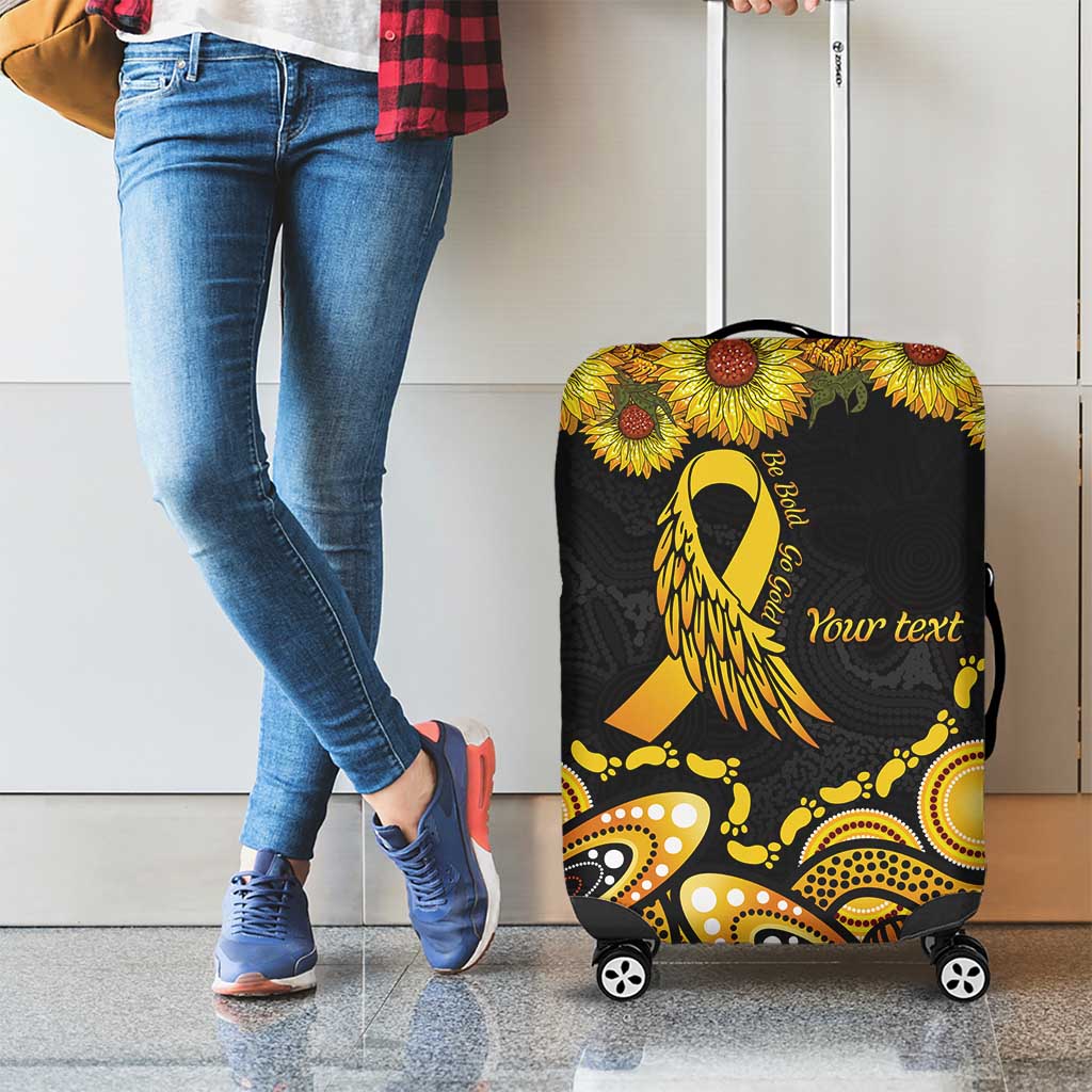 Be Bold Go Gold Aboriginal Ribbon Childhood Personalised Luggage Cover
