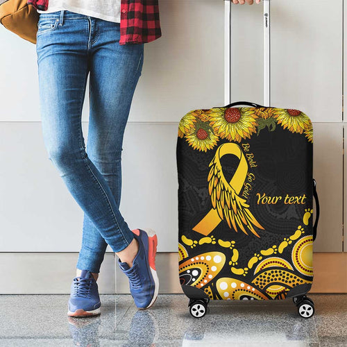 Be Bold Go Gold Aboriginal Ribbon Childhood Personalised Luggage Cover