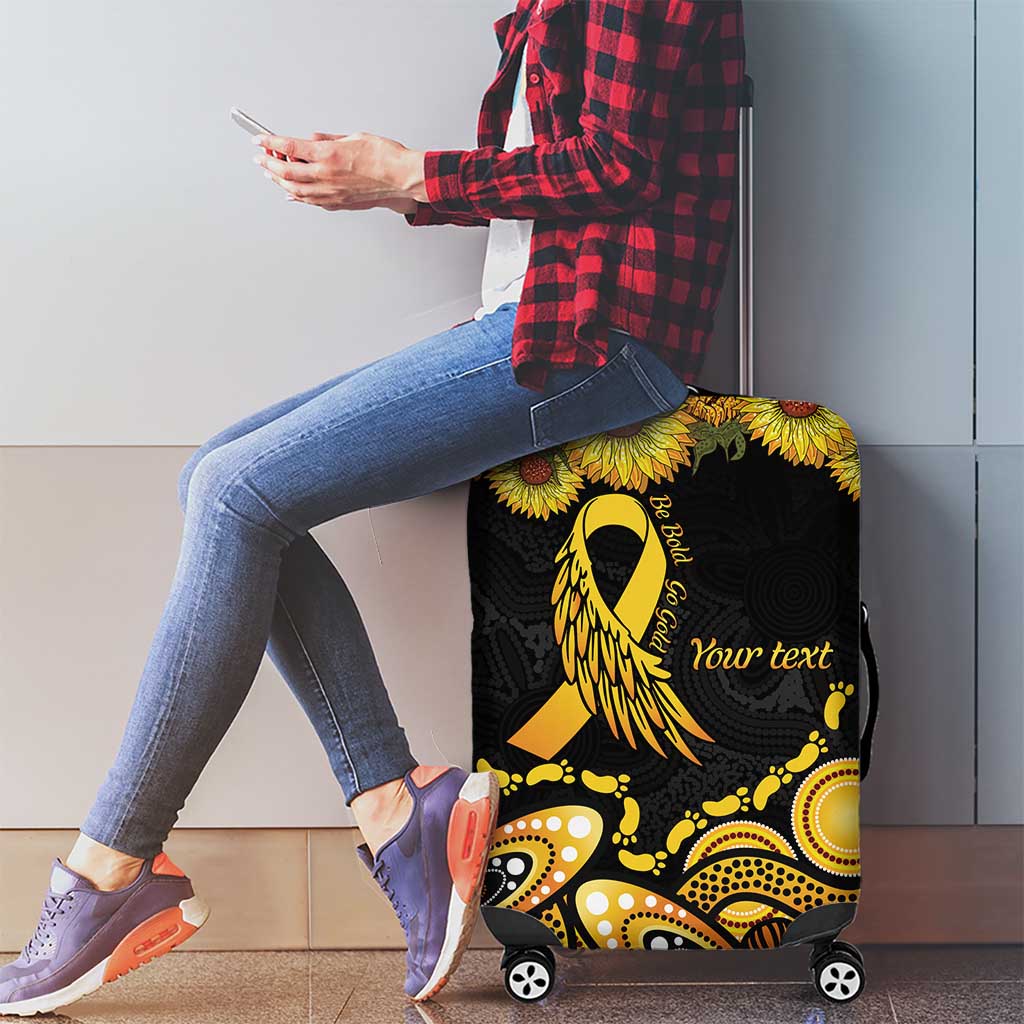 Be Bold Go Gold Aboriginal Ribbon Childhood Personalised Luggage Cover