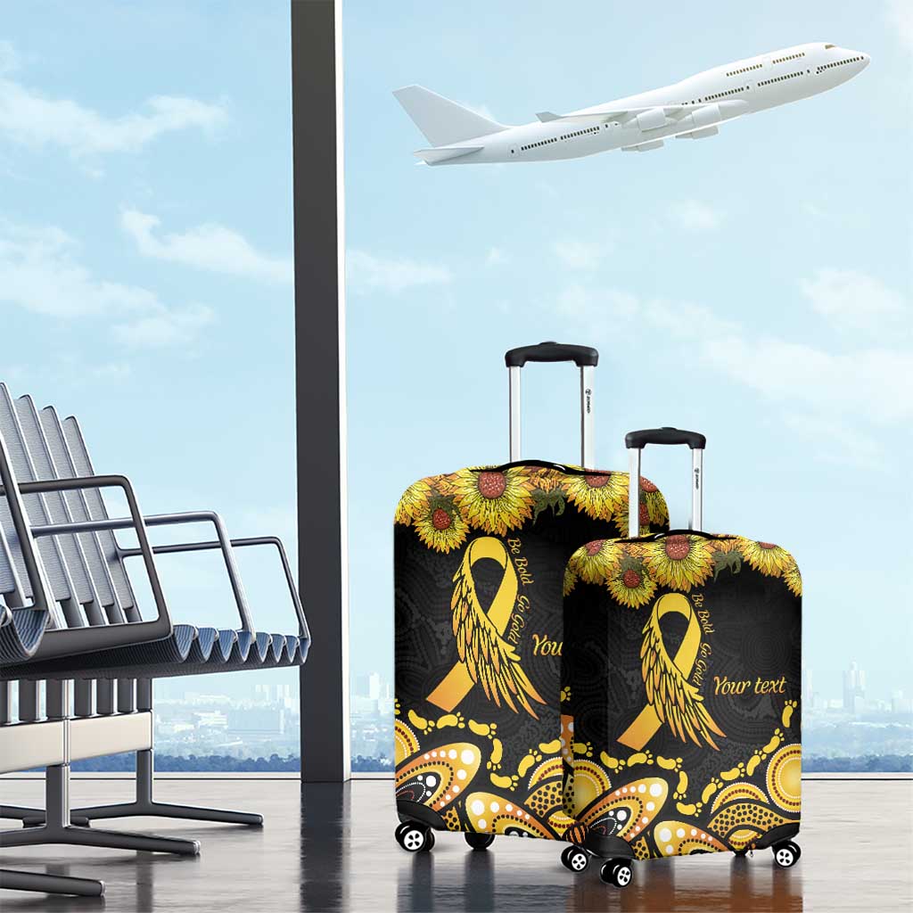 Be Bold Go Gold Aboriginal Ribbon Childhood Personalised Luggage Cover