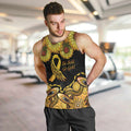 Be Bold Go Gold Aboriginal Ribbon Childhood Personalised Men Tank Top