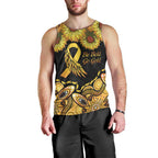 Be Bold Go Gold Aboriginal Ribbon Childhood Personalised Men Tank Top