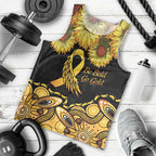 Be Bold Go Gold Aboriginal Ribbon Childhood Personalised Men Tank Top