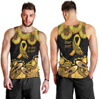 Be Bold Go Gold Aboriginal Ribbon Childhood Personalised Men Tank Top