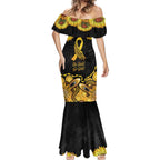 Be Bold Go Gold Aboriginal Ribbon Childhood Personalised Mermaid Dress