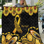 Be Bold Go Gold Aboriginal Ribbon Childhood Personalised Quilt