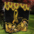 Be Bold Go Gold Aboriginal Ribbon Childhood Personalised Quilt