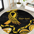 Be Bold Go Gold Aboriginal Ribbon Childhood Personalised Round Carpet