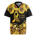 Be Bold Go Gold Aboriginal Ribbon Childhood Personalised Rugby Jersey