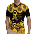 Be Bold Go Gold Aboriginal Ribbon Childhood Personalised Rugby Jersey