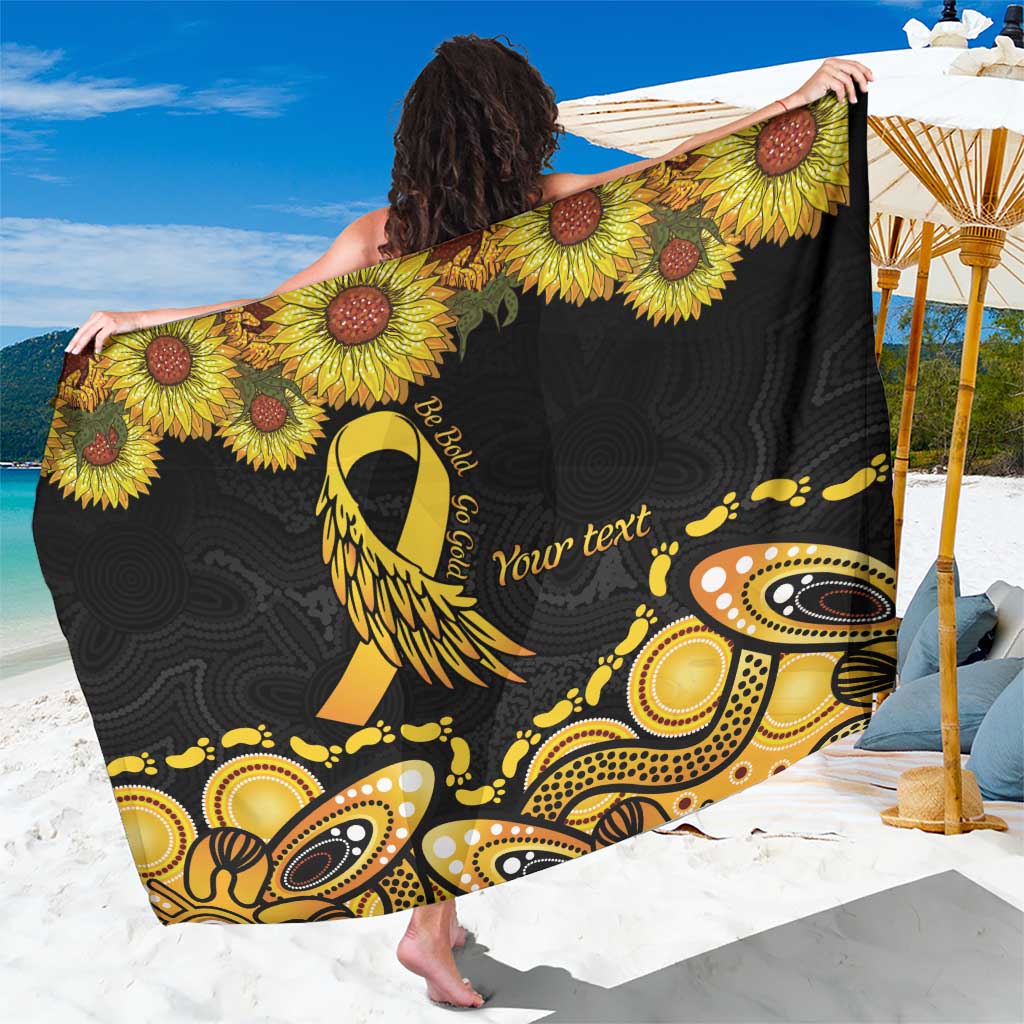 Be Bold Go Gold Aboriginal Ribbon Childhood Personalised Sarong