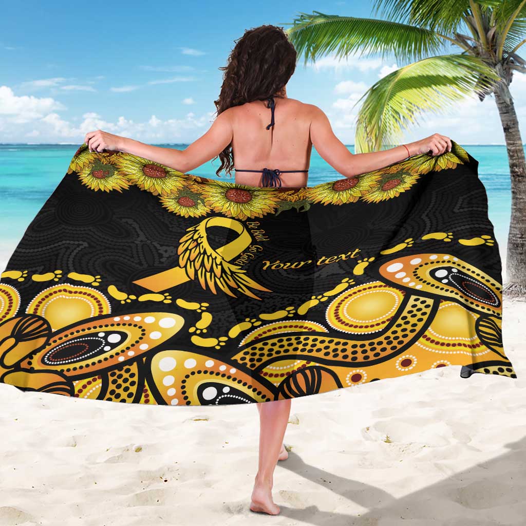 Be Bold Go Gold Aboriginal Ribbon Childhood Personalised Sarong