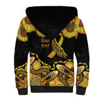 Be Bold Go Gold Aboriginal Ribbon Childhood Personalised Sherpa Hoodie