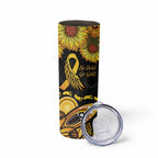 Be Bold Go Gold Aboriginal Ribbon Childhood Personalised Skinny Tumbler