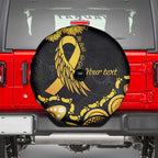 Be Bold Go Gold Aboriginal Ribbon Childhood Personalised Spare Tire Cover