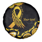 Be Bold Go Gold Aboriginal Ribbon Childhood Personalised Spare Tire Cover