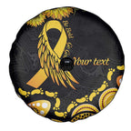 Be Bold Go Gold Aboriginal Ribbon Childhood Personalised Spare Tire Cover