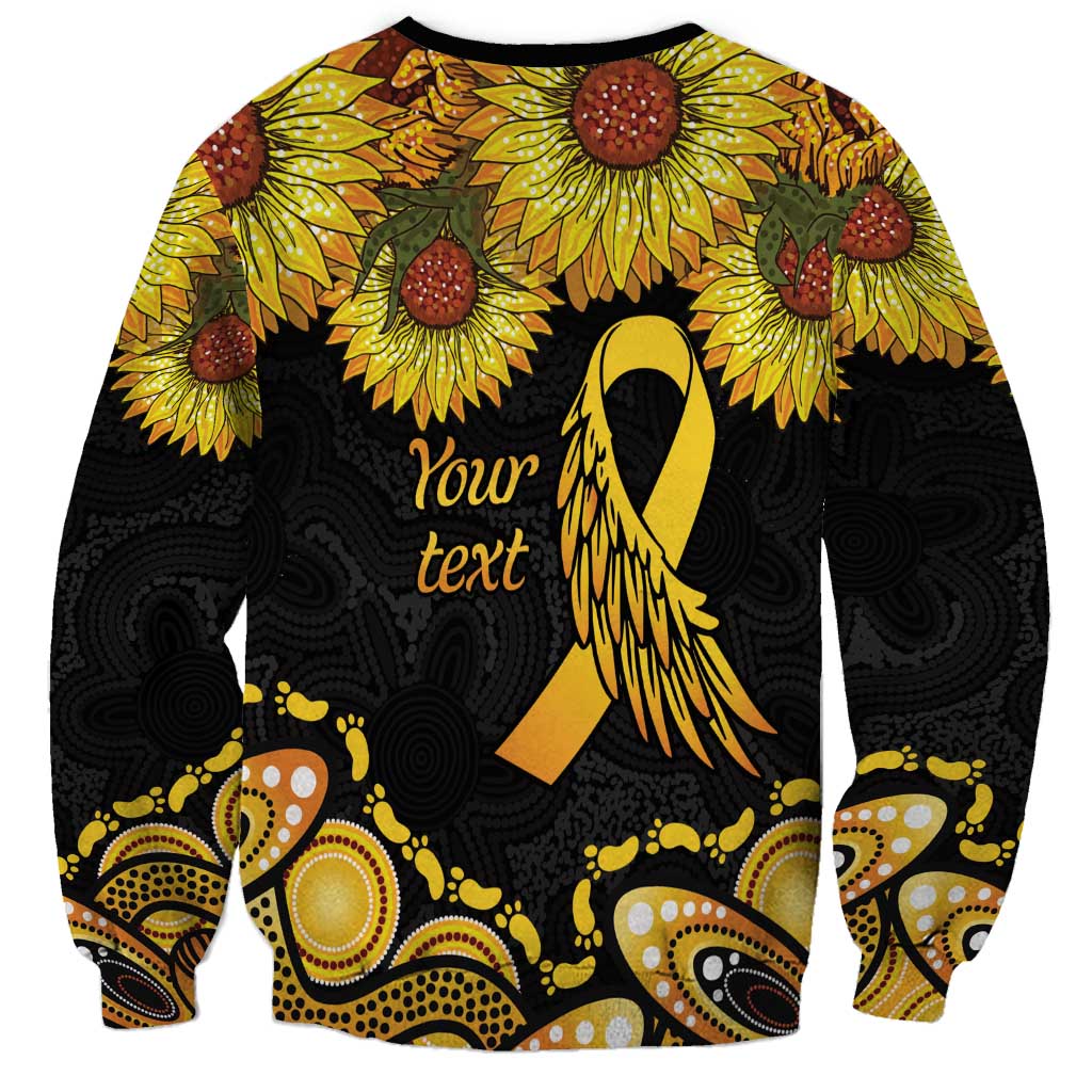 Be Bold Go Gold Aboriginal Ribbon Childhood Personalised Sweatshirt