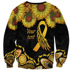 Be Bold Go Gold Aboriginal Ribbon Childhood Personalised Sweatshirt