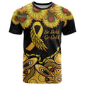 Be Bold Go Gold Aboriginal Ribbon Childhood Personalised T Shirt
