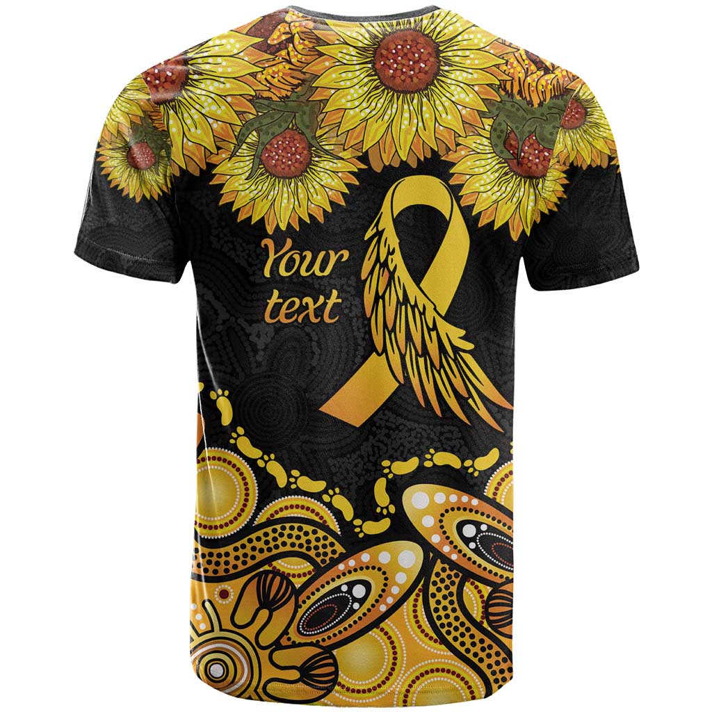 Be Bold Go Gold Aboriginal Ribbon Childhood Personalised T Shirt
