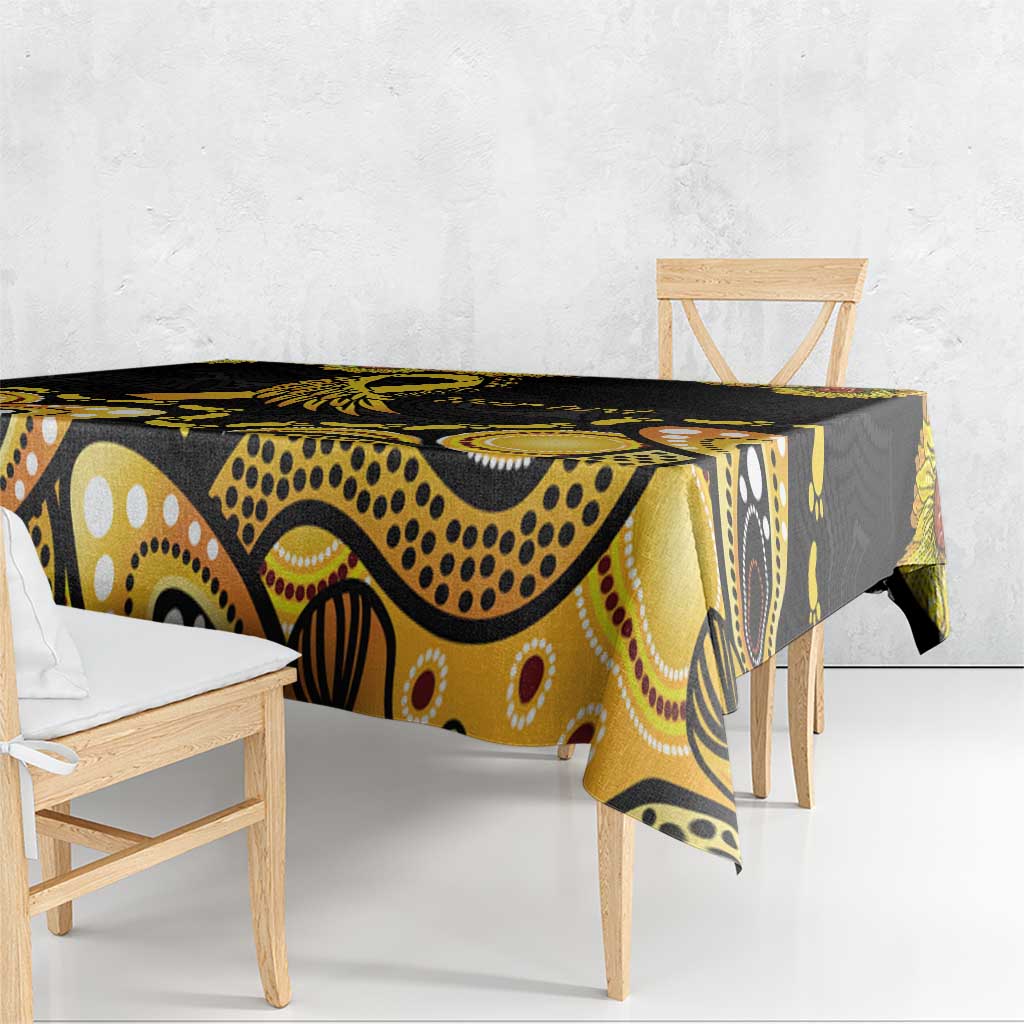 Be Bold Go Gold Aboriginal Ribbon Childhood Personalised Tablecloth