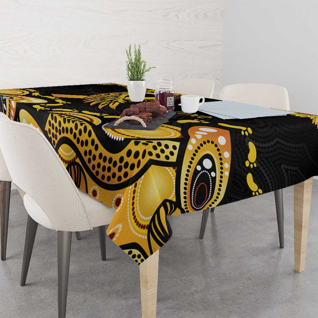 Be Bold Go Gold Aboriginal Ribbon Childhood Personalised Tablecloth