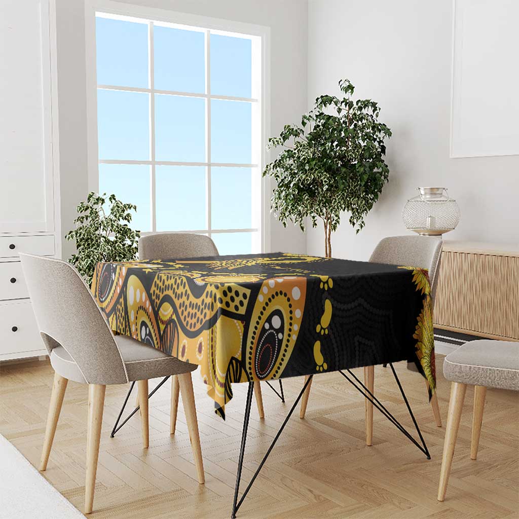 Be Bold Go Gold Aboriginal Ribbon Childhood Personalised Tablecloth