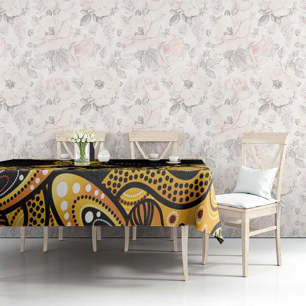 Be Bold Go Gold Aboriginal Ribbon Childhood Personalised Tablecloth