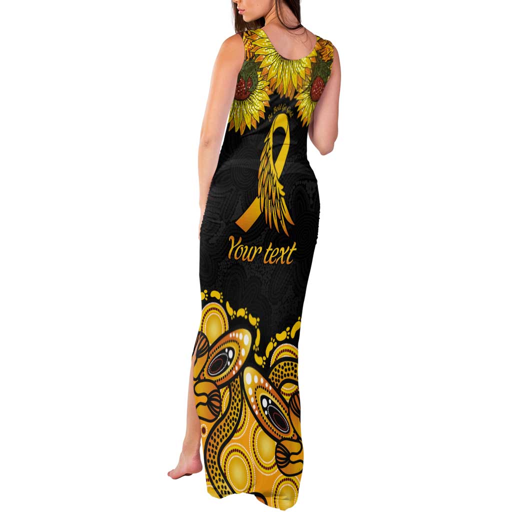 Be Bold Go Gold Aboriginal Ribbon Childhood Personalised Tank Maxi Dress