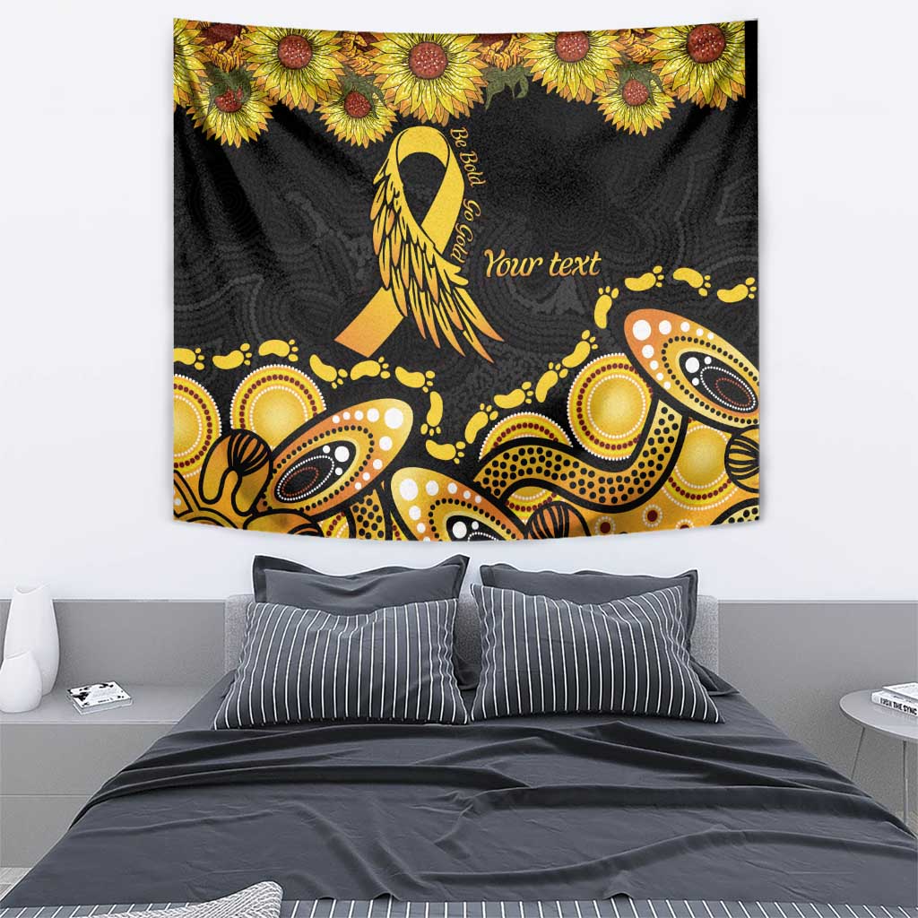 Be Bold Go Gold Aboriginal Ribbon Childhood Personalised Tapestry