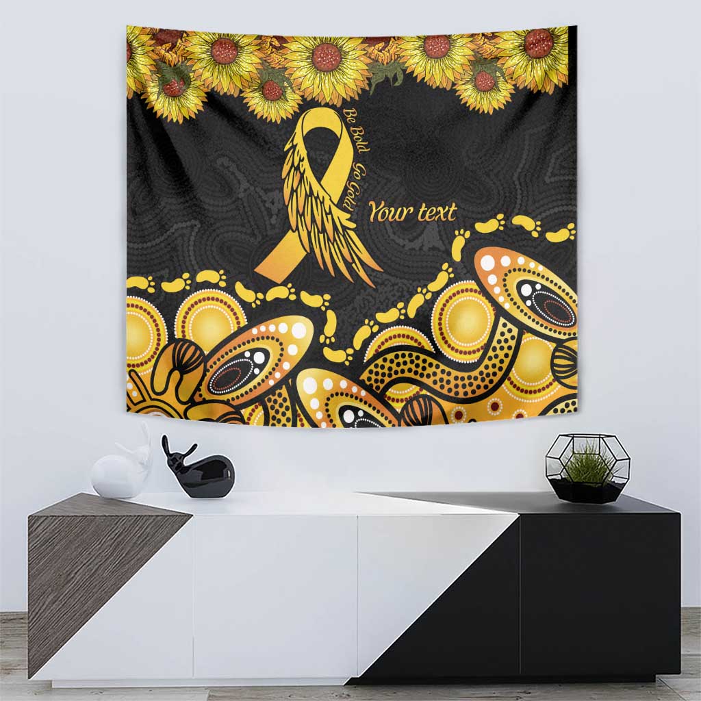 Be Bold Go Gold Aboriginal Ribbon Childhood Personalised Tapestry