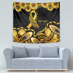 Be Bold Go Gold Aboriginal Ribbon Childhood Personalised Tapestry