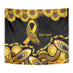 Be Bold Go Gold Aboriginal Ribbon Childhood Personalised Tapestry