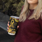 Be Bold Go Gold Aboriginal Ribbon Childhood Personalised Tumbler Cup