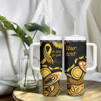 Be Bold Go Gold Aboriginal Ribbon Childhood Personalised Tumbler With Handle