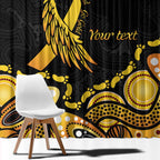 Be Bold Go Gold Aboriginal Ribbon Childhood Personalised Window Curtain