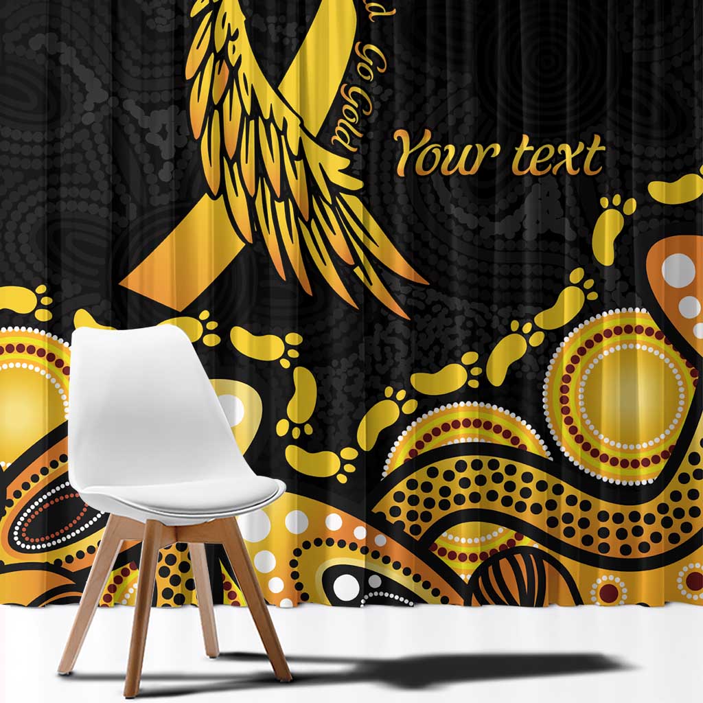 Be Bold Go Gold Aboriginal Ribbon Childhood Personalised Window Curtain