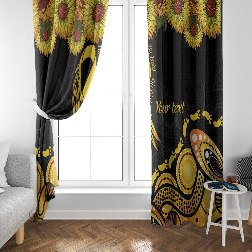 Be Bold Go Gold Aboriginal Ribbon Childhood Personalised Window Curtain