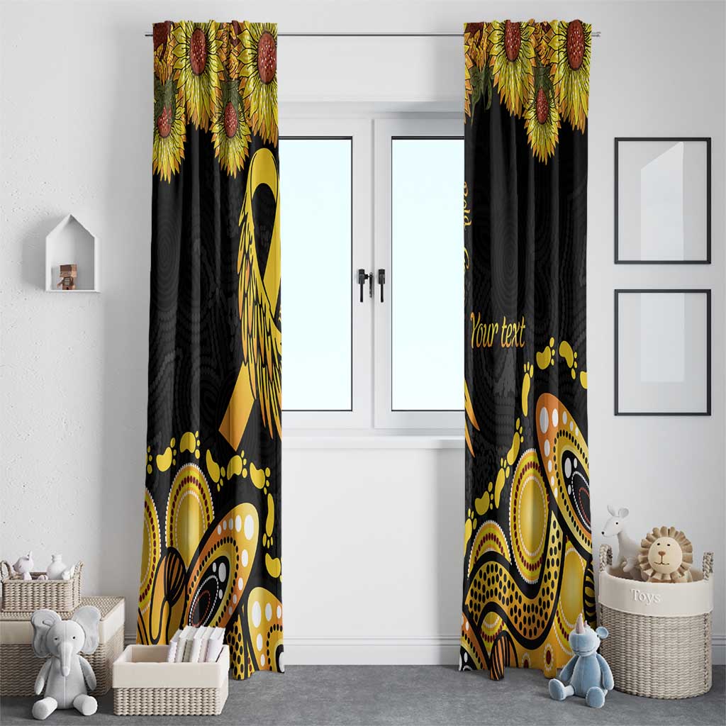Be Bold Go Gold Aboriginal Ribbon Childhood Personalised Window Curtain