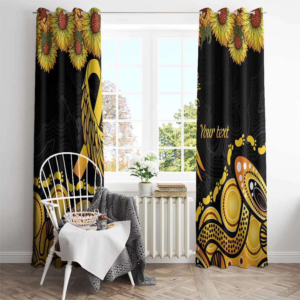 Be Bold Go Gold Aboriginal Ribbon Childhood Personalised Window Curtain