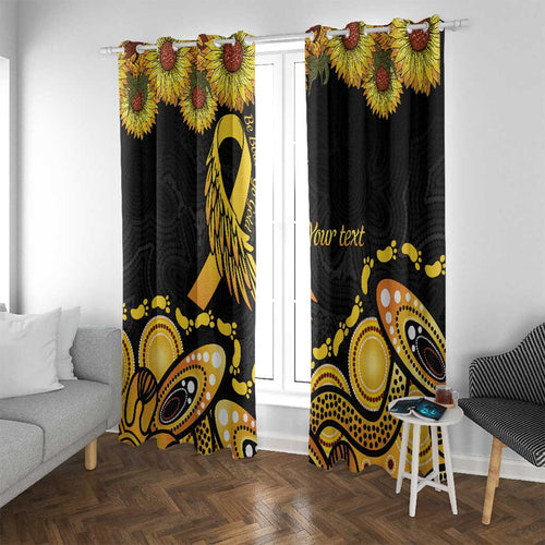 Be Bold Go Gold Aboriginal Ribbon Childhood Personalised Window Curtain
