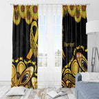Be Bold Go Gold Aboriginal Ribbon Childhood Personalised Window Curtain
