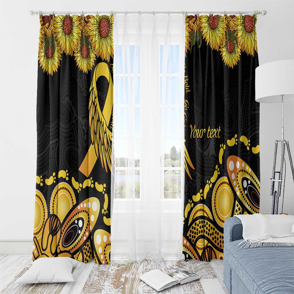 Be Bold Go Gold Aboriginal Ribbon Childhood Personalised Window Curtain