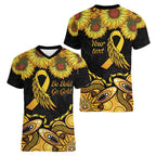 Be Bold Go Gold Aboriginal Ribbon Childhood Personalised Women V-Neck T-Shirt